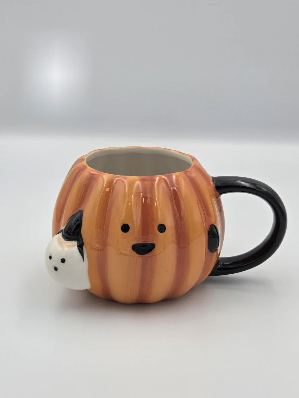 Hyde & Eek Cute Pumpkin Face Ceramic Mug Nwt